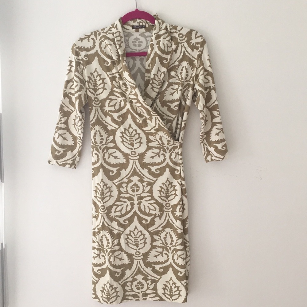 EUC XS J.McLaughlin 3/4 faux wrap dress!